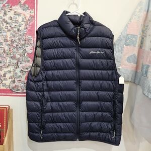 Eddie Bauer Men's Dark Blue Quilted Vest